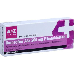 Ibuprofen AbZ 200 mg Filmtabletten, 10 ST – PZN 1016032