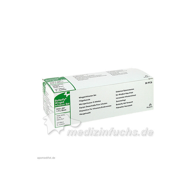 Infusionszubehör Butterfly 21G grün, 50 ST – PZN 6463267