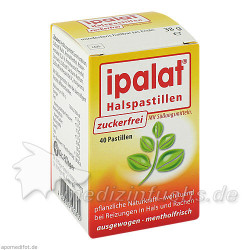 Ipalat Halspastillen zuckerfrei, 40 ST – PZN 3991095