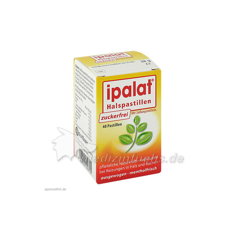 Ipalat Halspastillen zuckerfrei, 40 ST – PZN 3991095