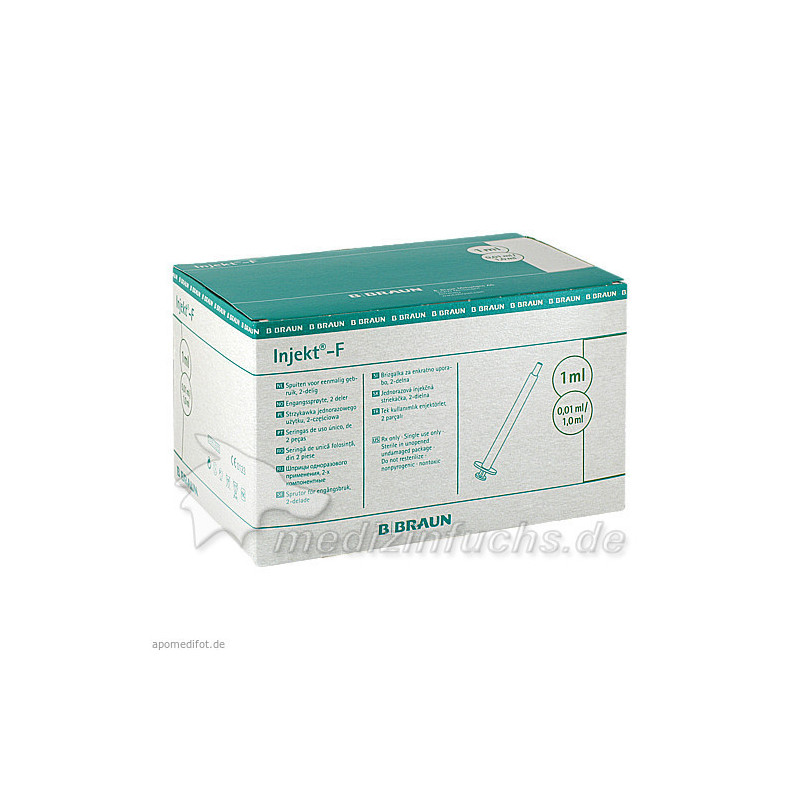 Injekt F Feindos.-Spritze 1ml, 100X1 ML – PZN 896456