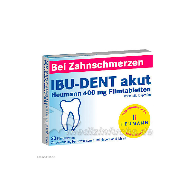 IBU-DENT akut Heumann 400mg Filmtabletten, 20 ST – PZN 8794749