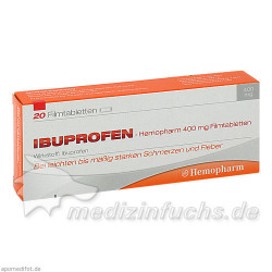 ibuprofen-Hemopharm 400mg Filmtabletten, 20 ST – PZN 7411019