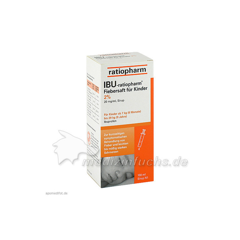 IBU-ratiopharm Fiebersaft für Kinder 20 mg/ml, 100 ML – PZN 696266