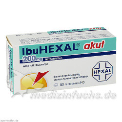 IbuHEXAL akut 200, 50 ST – PZN 2222489