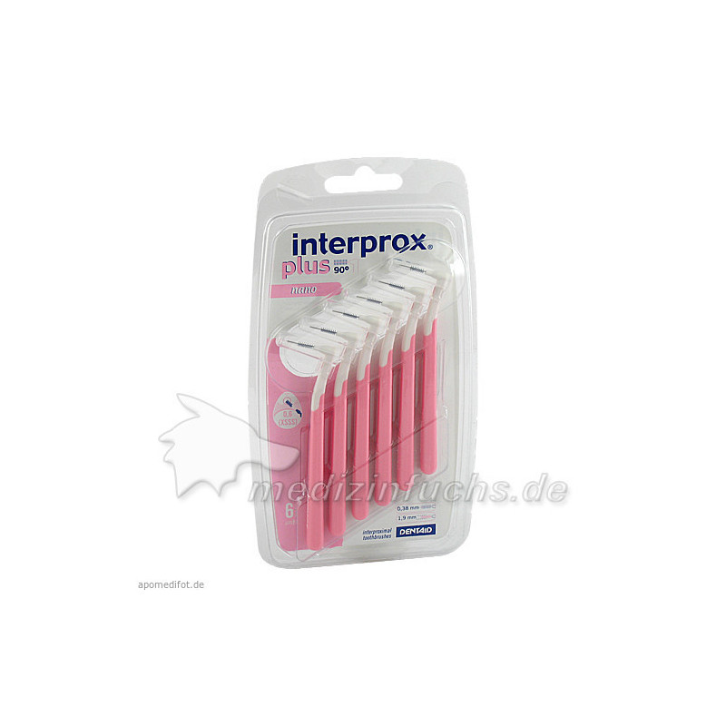 interprox plus nano rosa Interdentalbürste, 6 ST – PZN 5532351