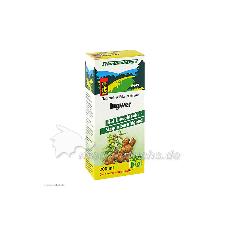 INGWER PFLANZENTRUNK SCHOENENBERGER, 200 ML – PZN 2640525