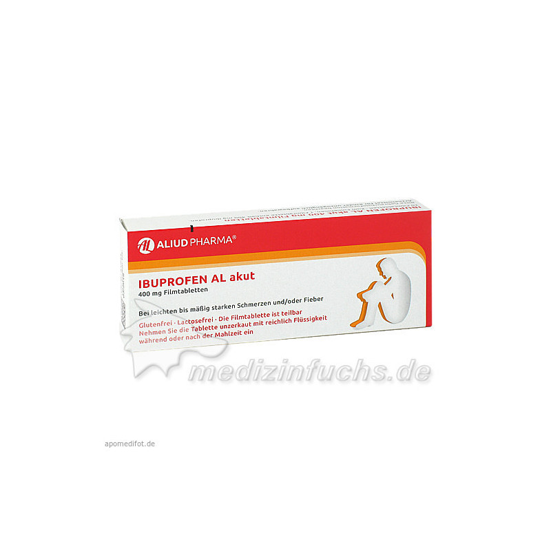 Ibuprofen AL akut 400mg Filmtabletten, 20 ST – PZN 5020875