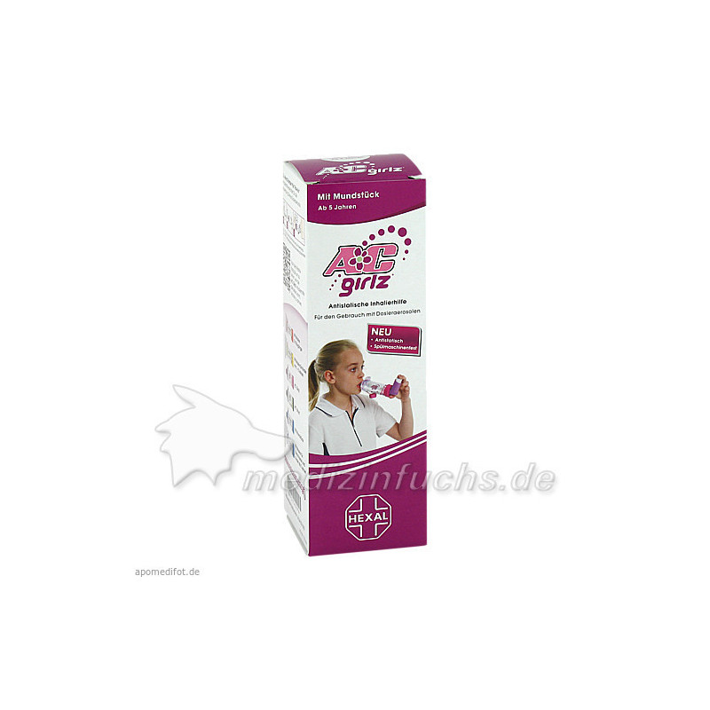 AEROCHAMBER HEXAL girlz mit Mundst, 1 ST – PZN 9374096