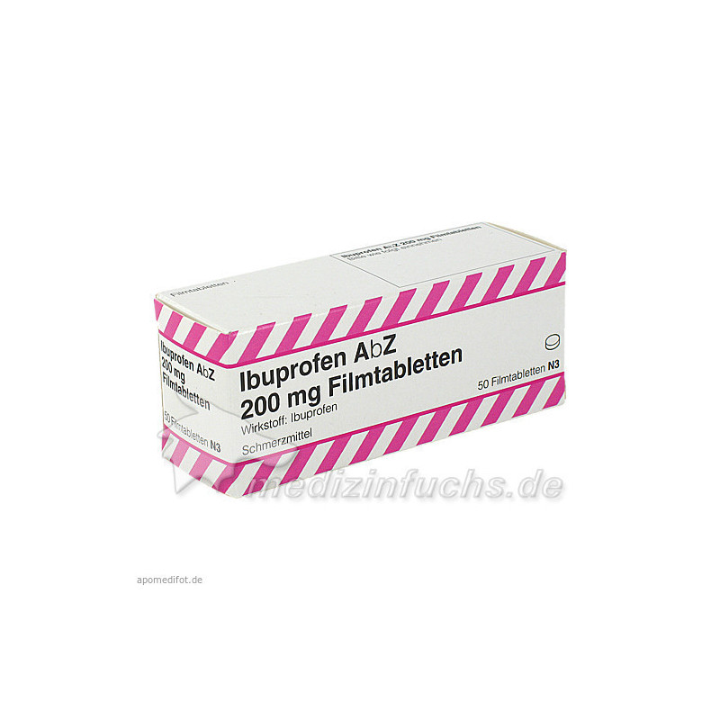 Ibuprofen AbZ 200 mg Filmtabletten, 50 ST – PZN 1016055