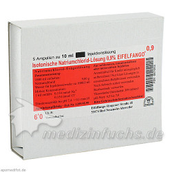 Isotonische Natriumchlorid-Lösung 0.9% EIFELFANGO, 5X10 ML – PZN 874265
