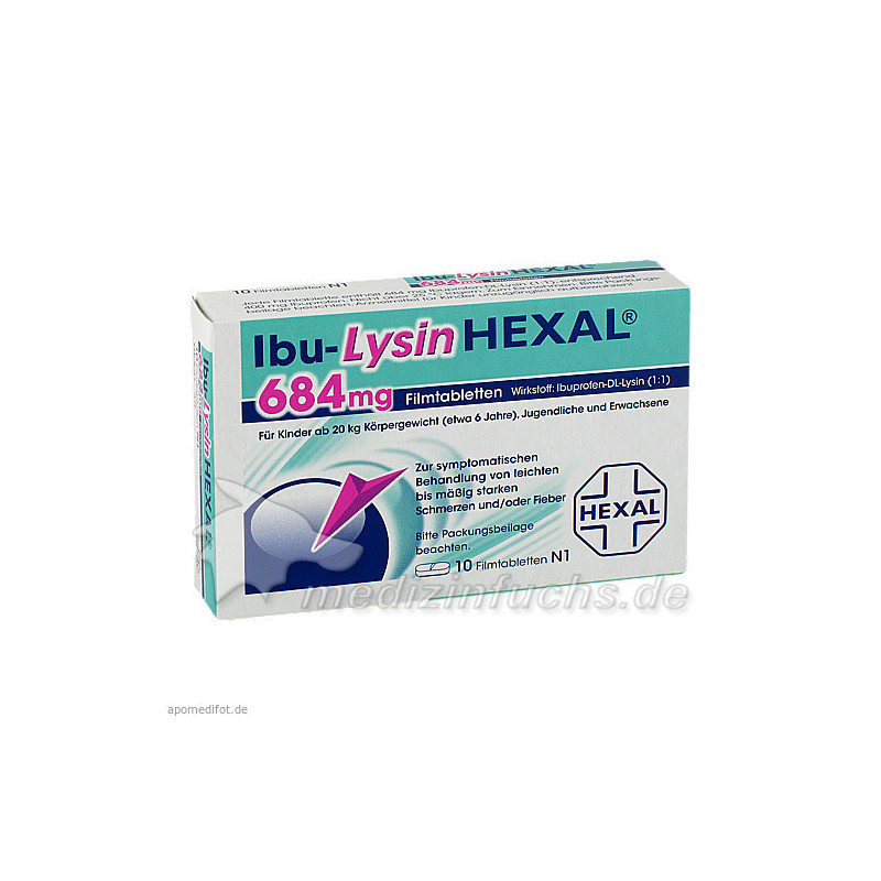 Ibu-LysinHEXAL 684mg Filmtabl., 10 ST – PZN 7532237