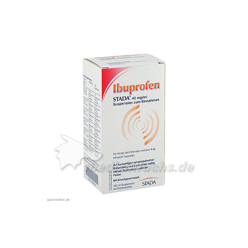 Ibuprofen STADA 40mg/ml Suspension zum Einnehmen, 100 ML – PZN 9424322