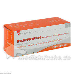 ibuprofen-Hemopharm 400mg Filmtabletten, 50 ST – PZN 7411048