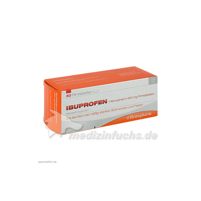 ibuprofen-Hemopharm 400mg Filmtabletten, 50 ST – PZN 7411048