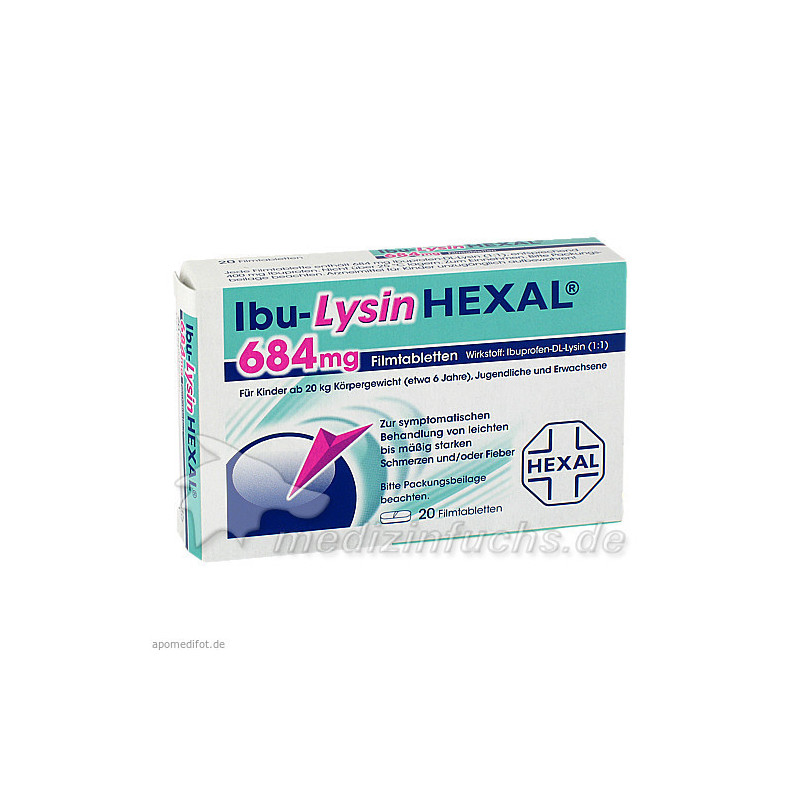Ibu-LysinHEXAL 684mg Filmtabl., 20 ST – PZN 7532243