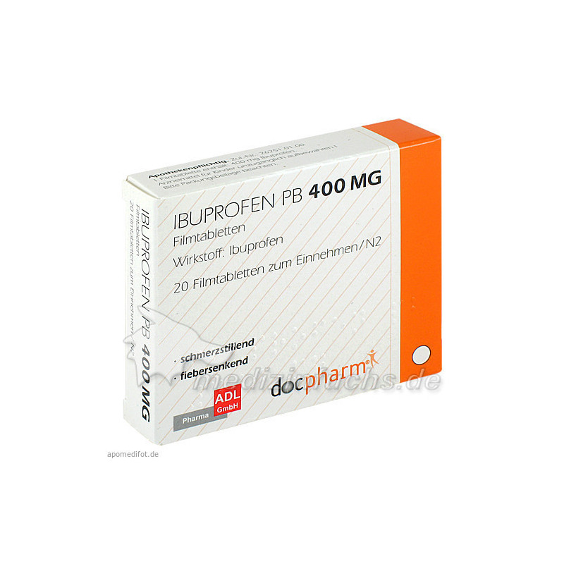 IBUPROFEN PB 400 mg Filmtabletten, 20 ST – PZN 6905104