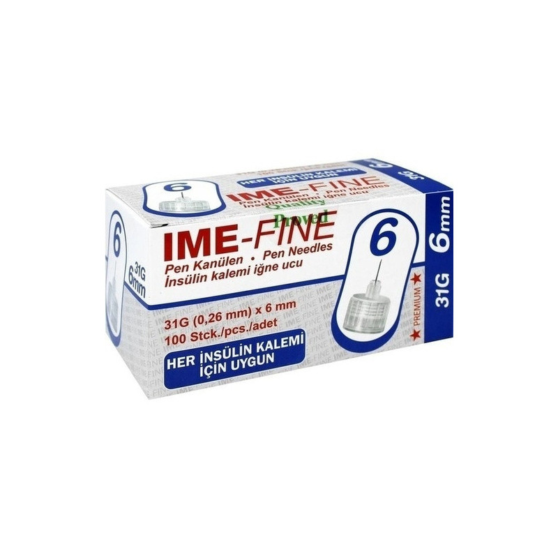 IME-FINE Universal 31G/6mm Pen Kanülen, 100 ST – PZN 7263010