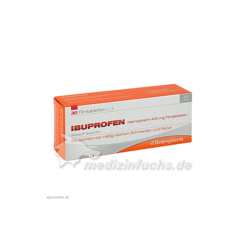 ibuprofen-Hemopharm 400mg Filmtabletten, 30 ST – PZN 7411025
