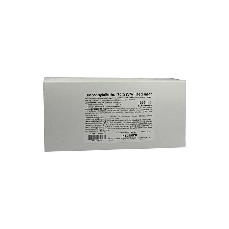 Isopropylalkohol 70% Hedinger, 1000 ML – PZN 6426409