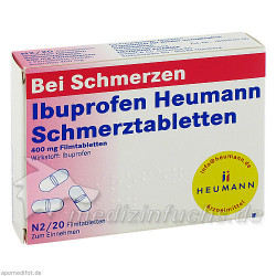 Ibuprofen Heumann Schmerztabletten 400MG FILMTABLE, 20 ST – PZN 40554