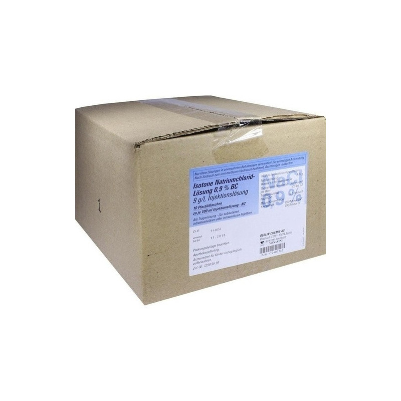 Isotone NaCl Lösung 0.9% BC Plastik, 10X100 ML – PZN 10407145
