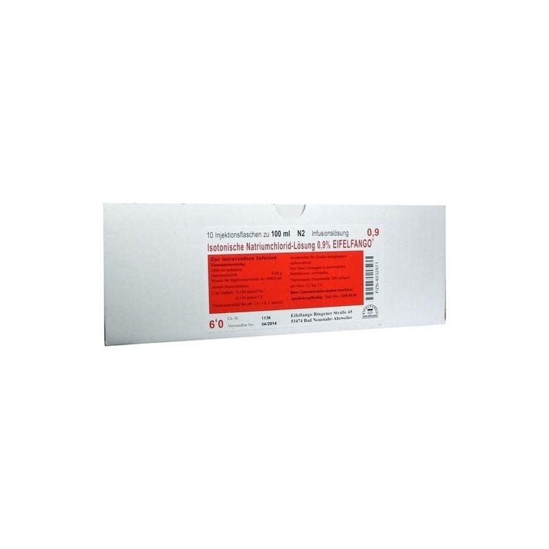 Isotonische Natriumchlorid-Lösung 0.9% EIFELFANGO, 10X100 ML – PZN 4032971