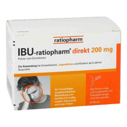 Ibu Ratiopharm direkt 200 mg Pulver zum Einnehmen (20 stk) – PZN 11722469