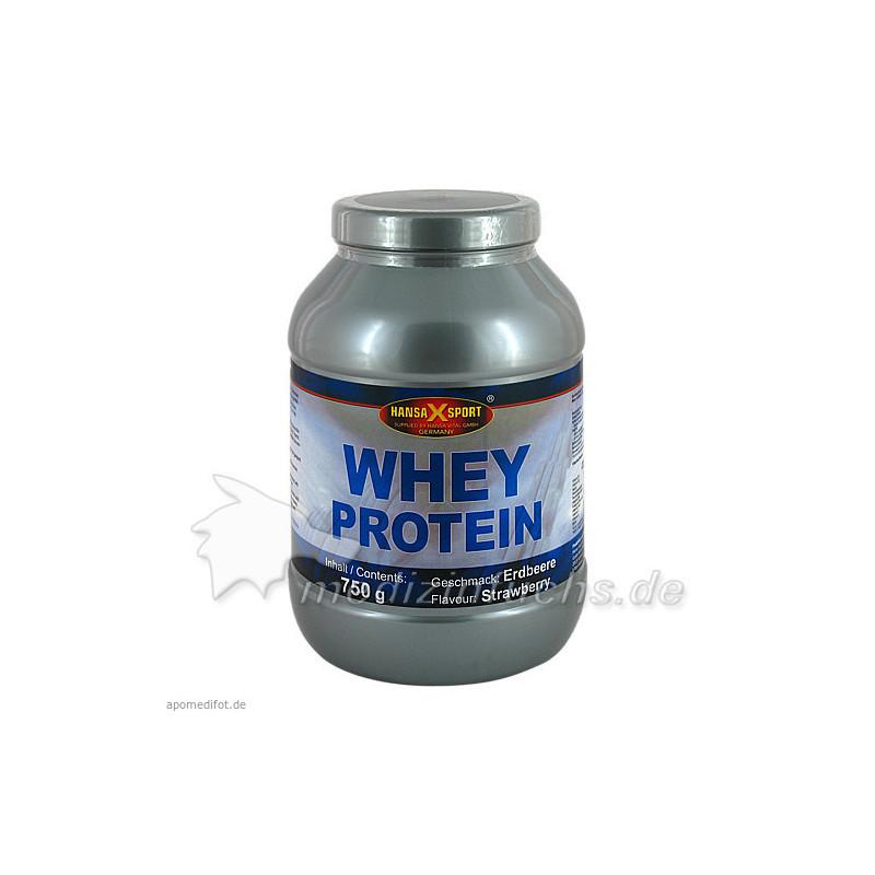 WHEY PROTEIN Erdbeere Pulver, 750 G – PZN 3039072