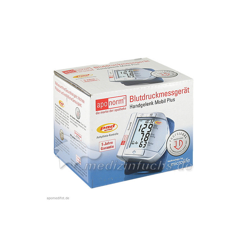 Aponorm Blutdruckmessgeraet Mobil Plus Handgelenk, 1 ST – PZN 2392174