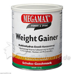 WEIGHT GAINER Megamax Schoko Pulver, 1500 G – PZN 7345943