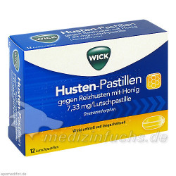 WICK Husten Pastillen gg.Reizhusten m.Honig, 12 ST – PZN 811595