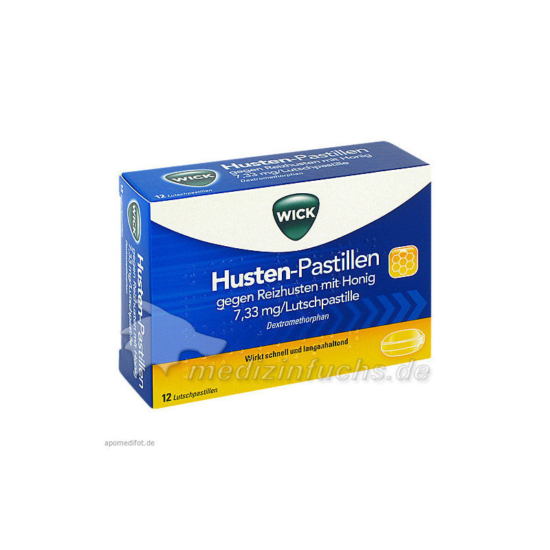 WICK Husten Pastillen gg.Reizhusten m.Honig, 12 ST – PZN 811595