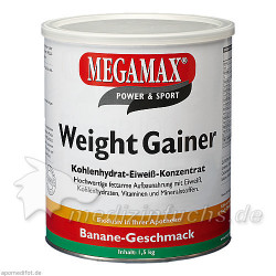 WEIGHT GAINER Megamax Banane Pulver, 1500 G – PZN 7345989