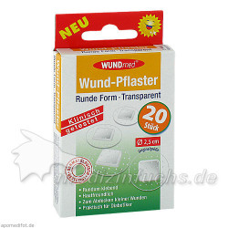 WUNDPFLASTER 2,5 cm rund transparent, 20 ST – PZN 9229661