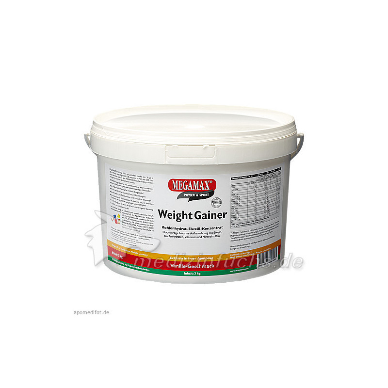 WEIGHT GAINER Megamax Vanille Pulver, 3000 G – PZN 7345920