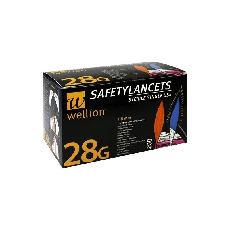 WELLION Lanzetten Safetylancets 28 G, 200 ST – PZN 866231