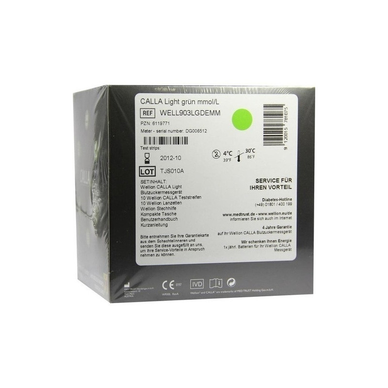 WELLION CALLA light Blutzuckermg.Set mmol/l gr., 1 ST – PZN 6119771