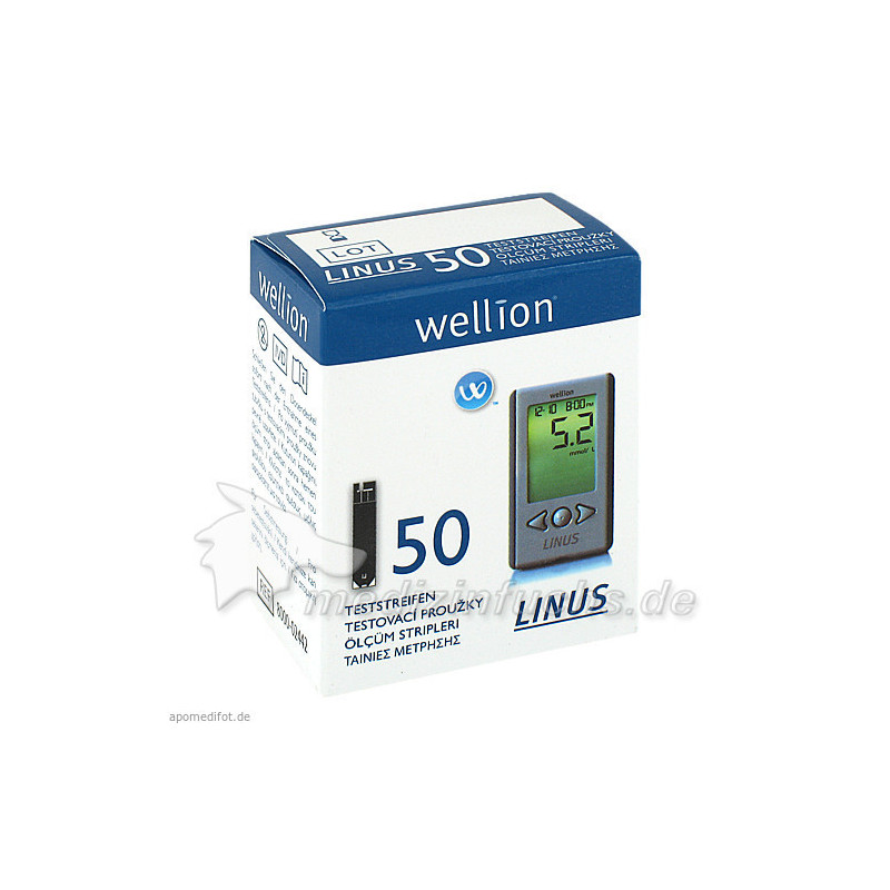 WELLION LINUS Blutzuckerteststreifen, 50 ST – PZN 584805