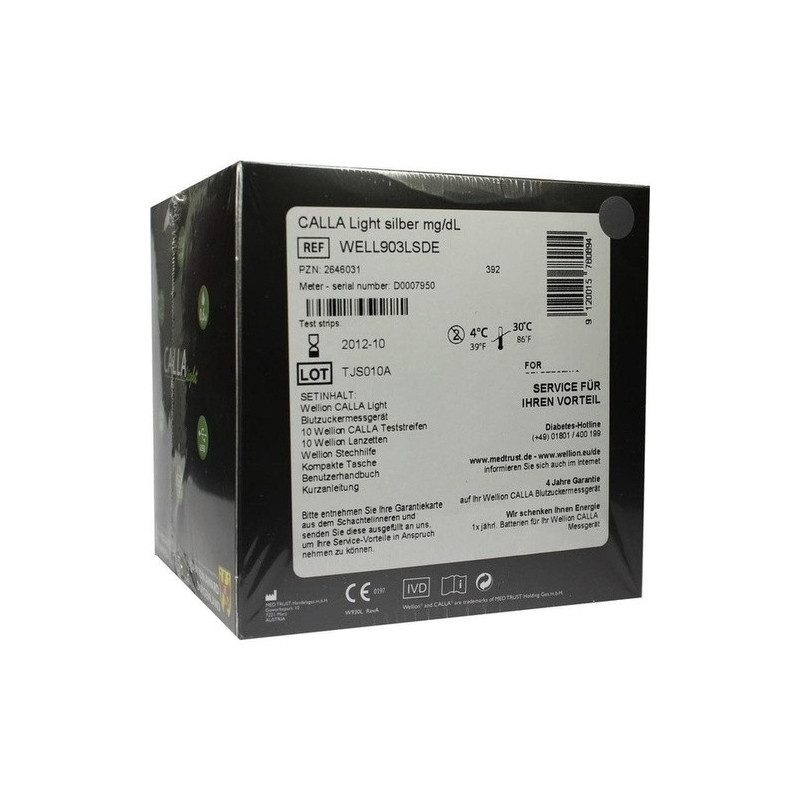 WELLION CALLA light Blutzuckermg.Set mg/dl silb., 1 ST – PZN 2646031
