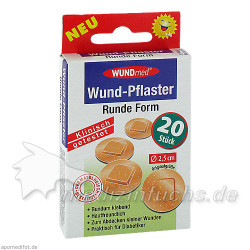 WUNDPFLASTER 2,5 cm rund, 20 ST – PZN 9229655