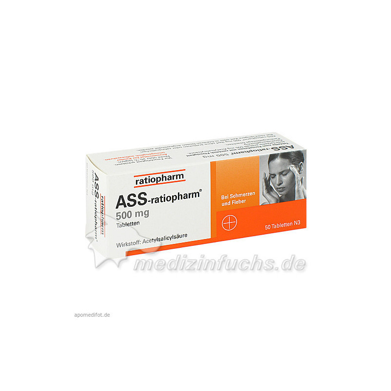 ASS-ratiopharm 500 mg, 50 ST – PZN 3404867
