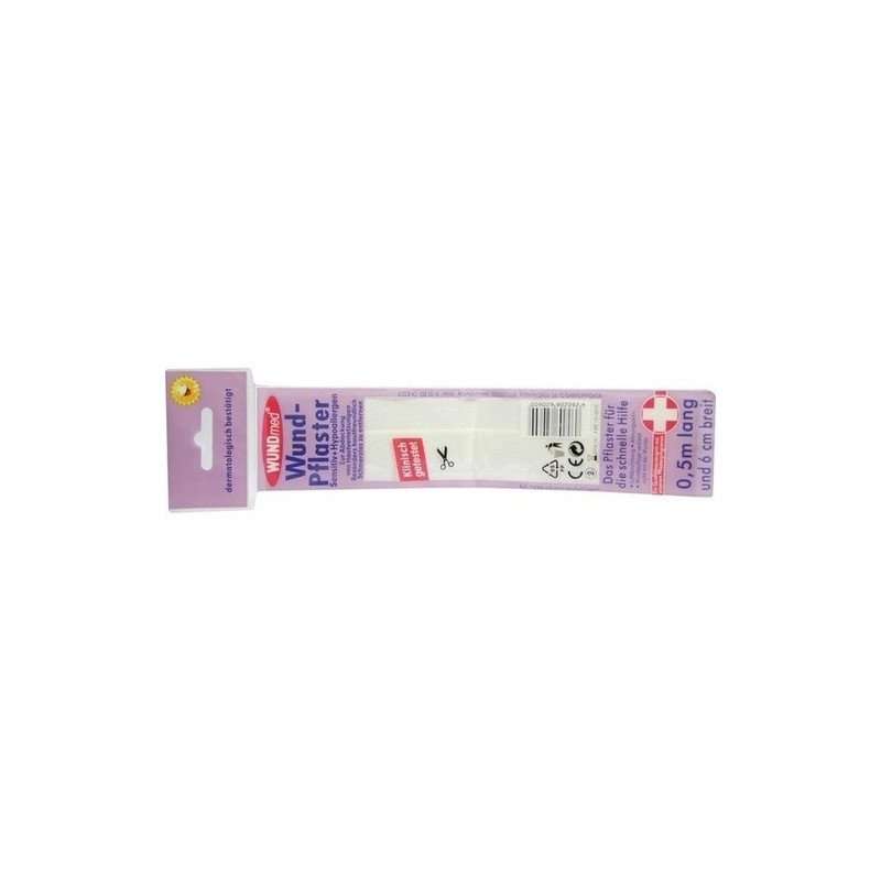 WUNDPFLASTER 6 cmx0,5 m sensitiv hypoallergen, 1 ST – PZN 3241313