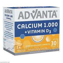 ADVANTA Calcium 1000mg + Vitamin D3 Sachets, 30X6.2 G – PZN 11314411