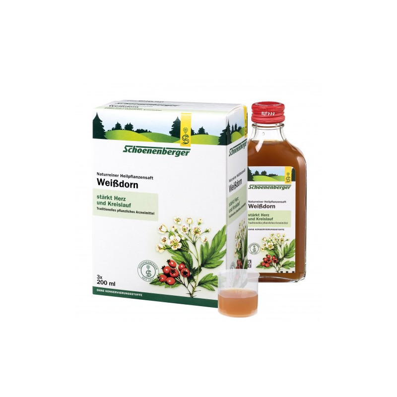 WEISSDORN SAFT Schoenenberger Heilfplanzens, 3X200 ML – PZN 700192