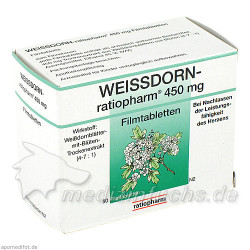 WEISSDORN RATIOPHARM 450 mg Filmtabletten, 50 ST – PZN 3812980