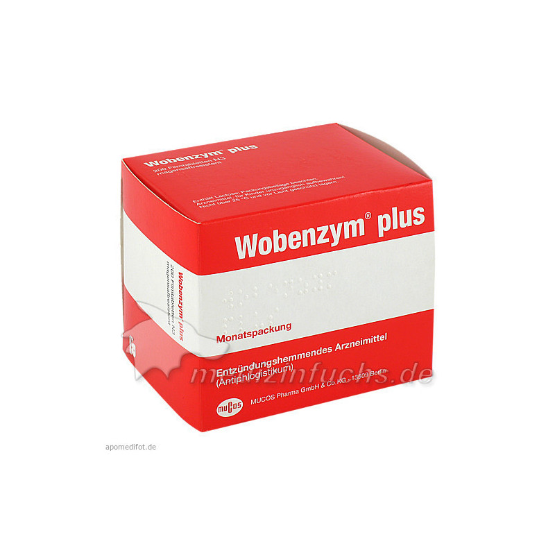 WOBENZYM Plus magensaftresistente Tabletten, 200 ST – PZN 6499526