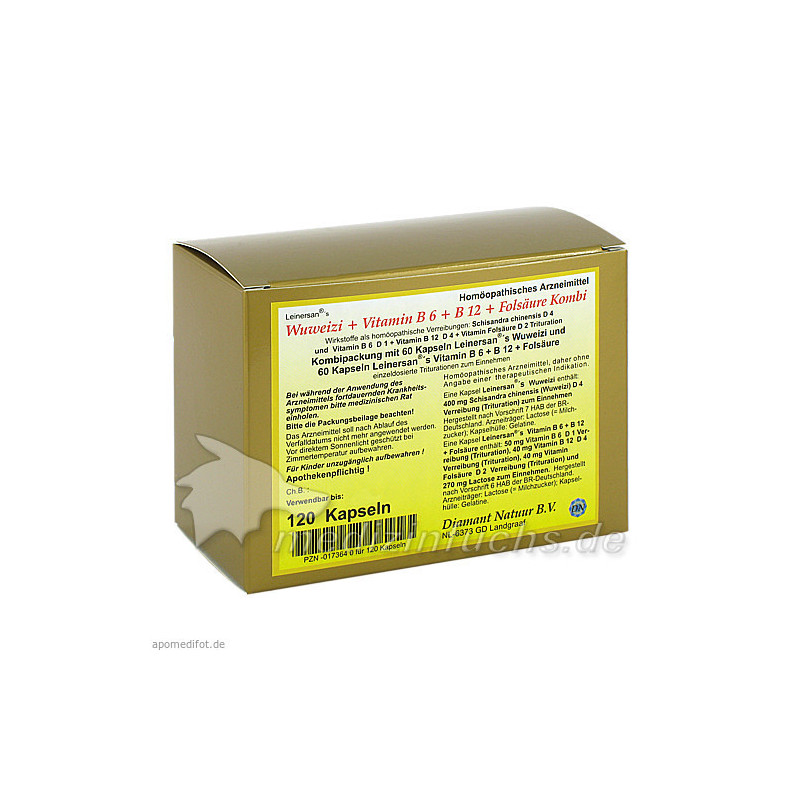 WUWEIZI+Vitamin B6+B12+Fols, 120 ST – PZN 173640
