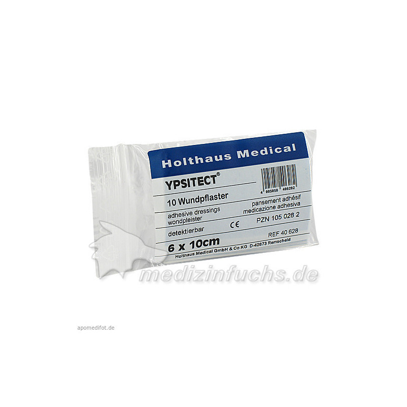 WUNDPFLASTER detektierbar 6x10 cm, 10 ST – PZN 1050282