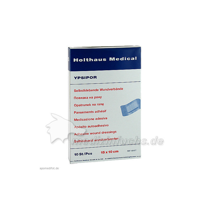 WUNDVERBAND Ypsipor steril 10x15 cm, 10 ST – PZN 6337031